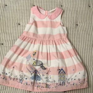 Pink and white striped dress